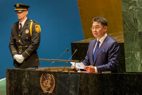 Монгол Улсын Ерөнхийлөгч У.Хүрэлсүх НҮБ-ын Ерөнхий Ассамблейн чуулганы Ерөнхий санал шүүмжлэлд үг хэлэв