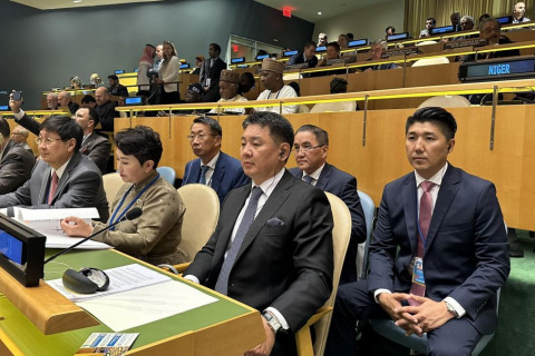 Монгол Улсын Ерөнхийлөгч У.Хүрэлсүх НҮБ-ын Ерөнхий Ассамблейн 78 дугаар чуулганд оролцож байна