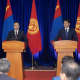 Монгол Улсын Ерөнхийлөгч У.Хүрэлсүх, Бүгд Найрамдах Киргиз Улсын Ерөнхийлөгч С.Н.Жапаров нар мэдээлэл хийв